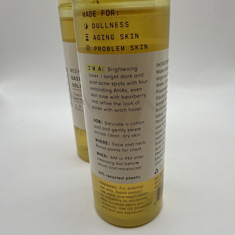 TWO- Versed Weekend Glow Daily Brightening Solution Mini - 1.7 fl oz NEW Sealed - Picture 3 of 4
